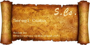 Seregi Csaba névjegykártya